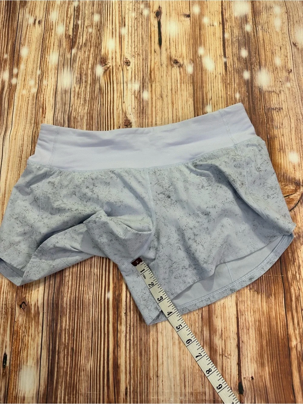 LULULEMON SPEED UP MR MID RISE LINED SHORT Size  6 GRAVEL DUST PASTEL BLUE - Picture 11 of 14